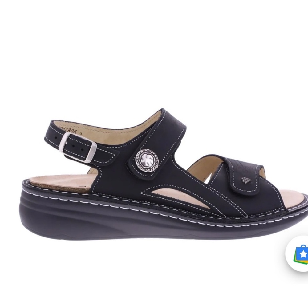 Finn Comfort Women's Black Nubuck Sandals